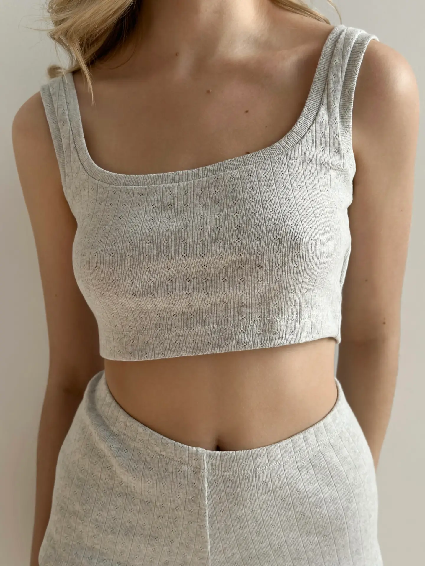 Rybana top mini jasnoszary